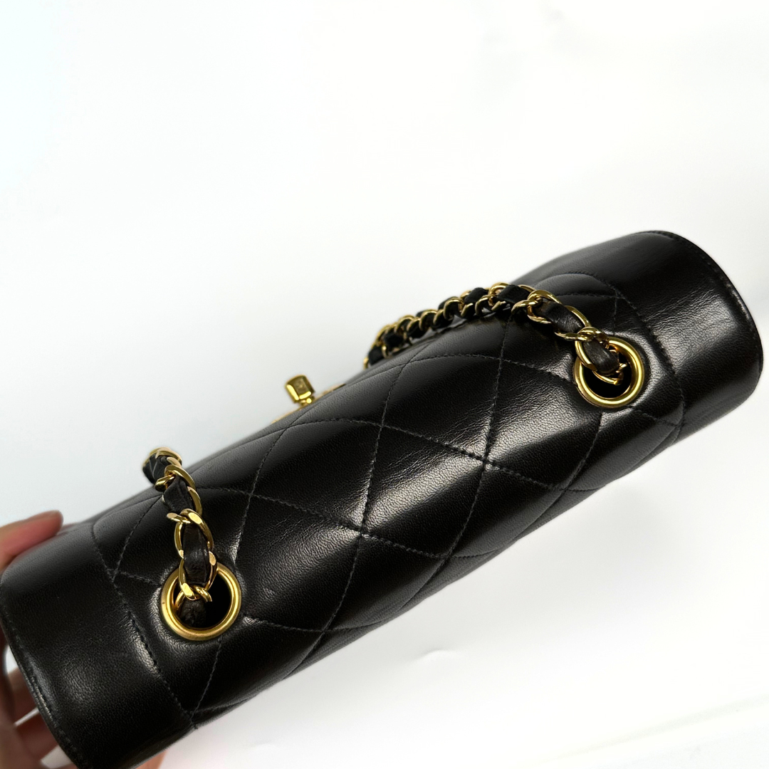 Pioco, 4 Series Small Diana Black Lambskin with seal and card