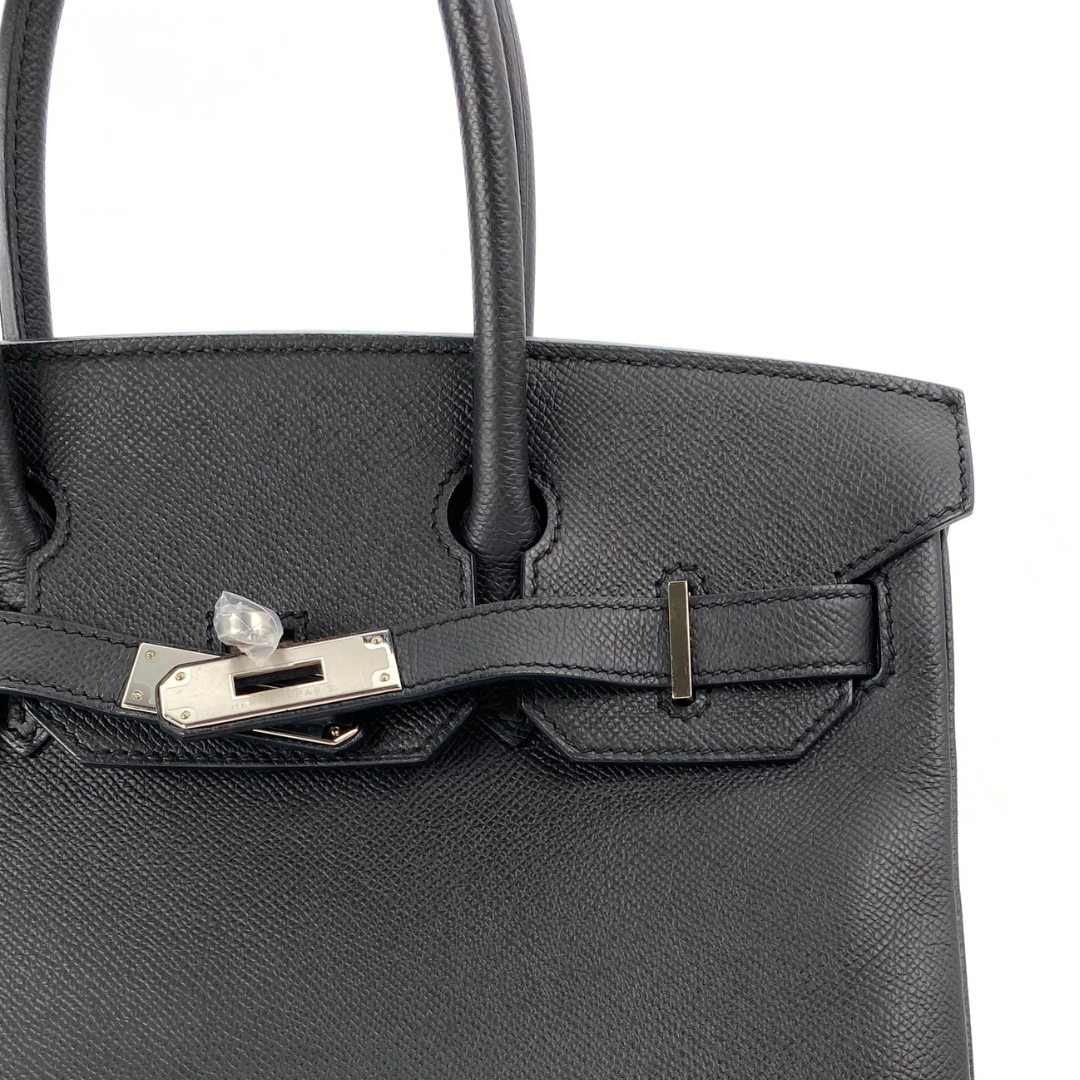 Neoma, 2016 Birkin 30 Black Veau Epsom Palladium Hardware with stamp X