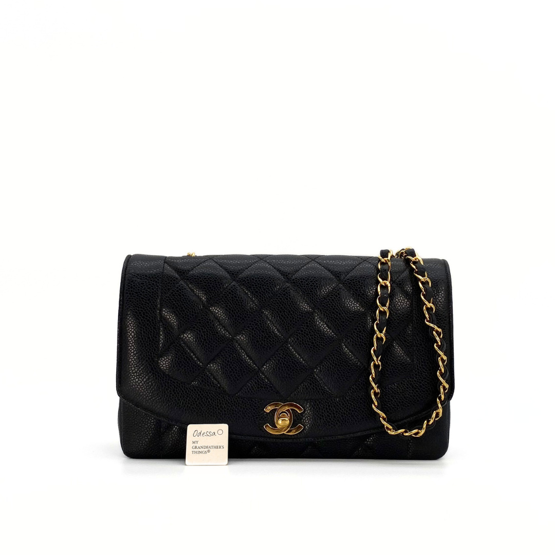 Odessa, 2 Series Medium Black Caviar Diana with seal only