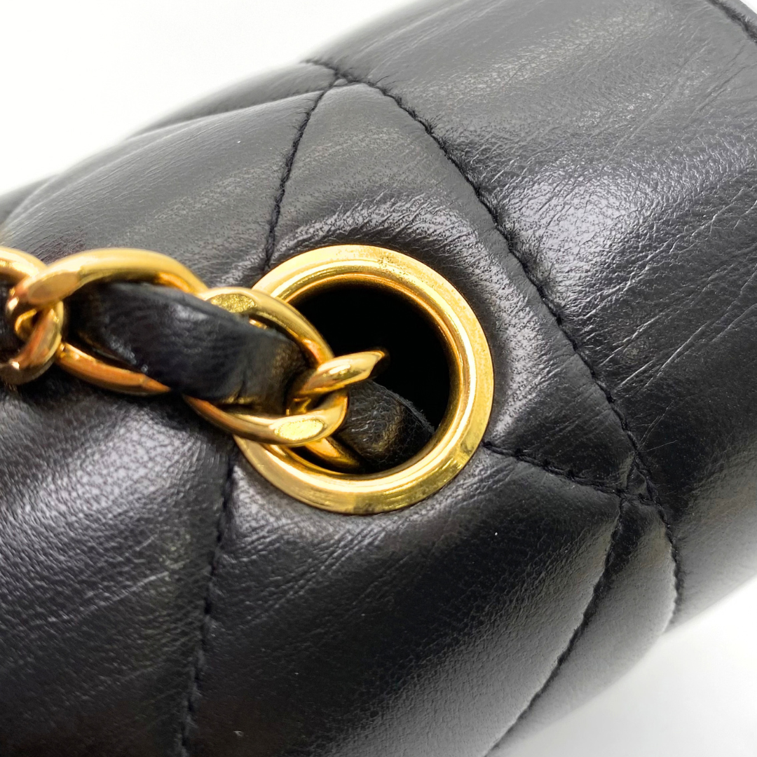 Issei, 2 Series Small Diana Black Lambskin with seal and card