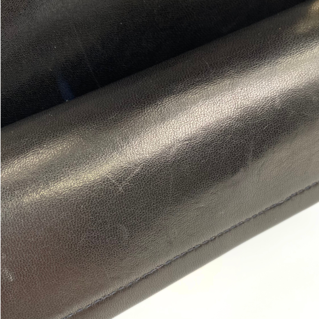 Iloma, 2 Series Small Classic Flap Black Lambskin with seal and card