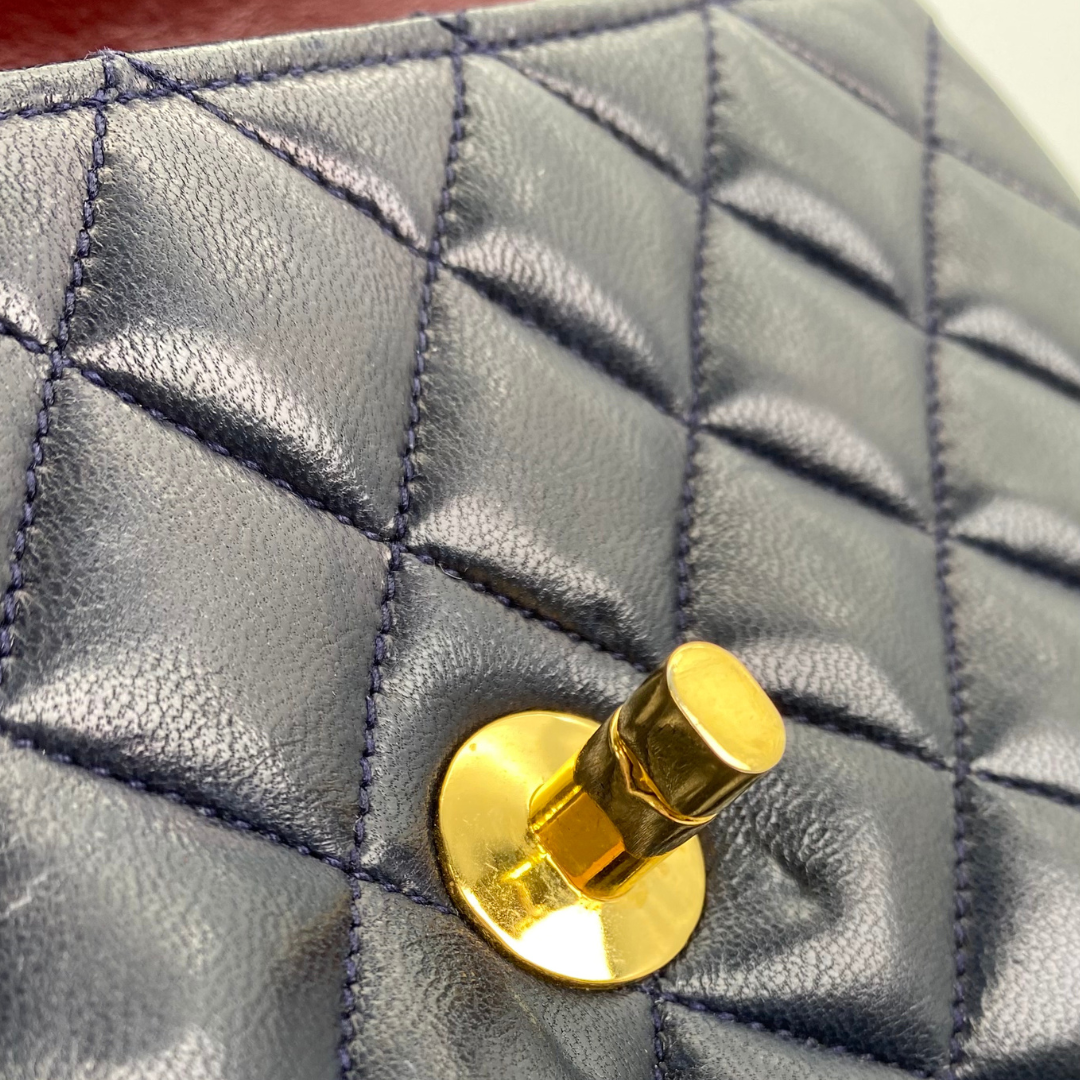 Rorik, 1 Series Mini Circle Coco Navy Lambskin with seal only