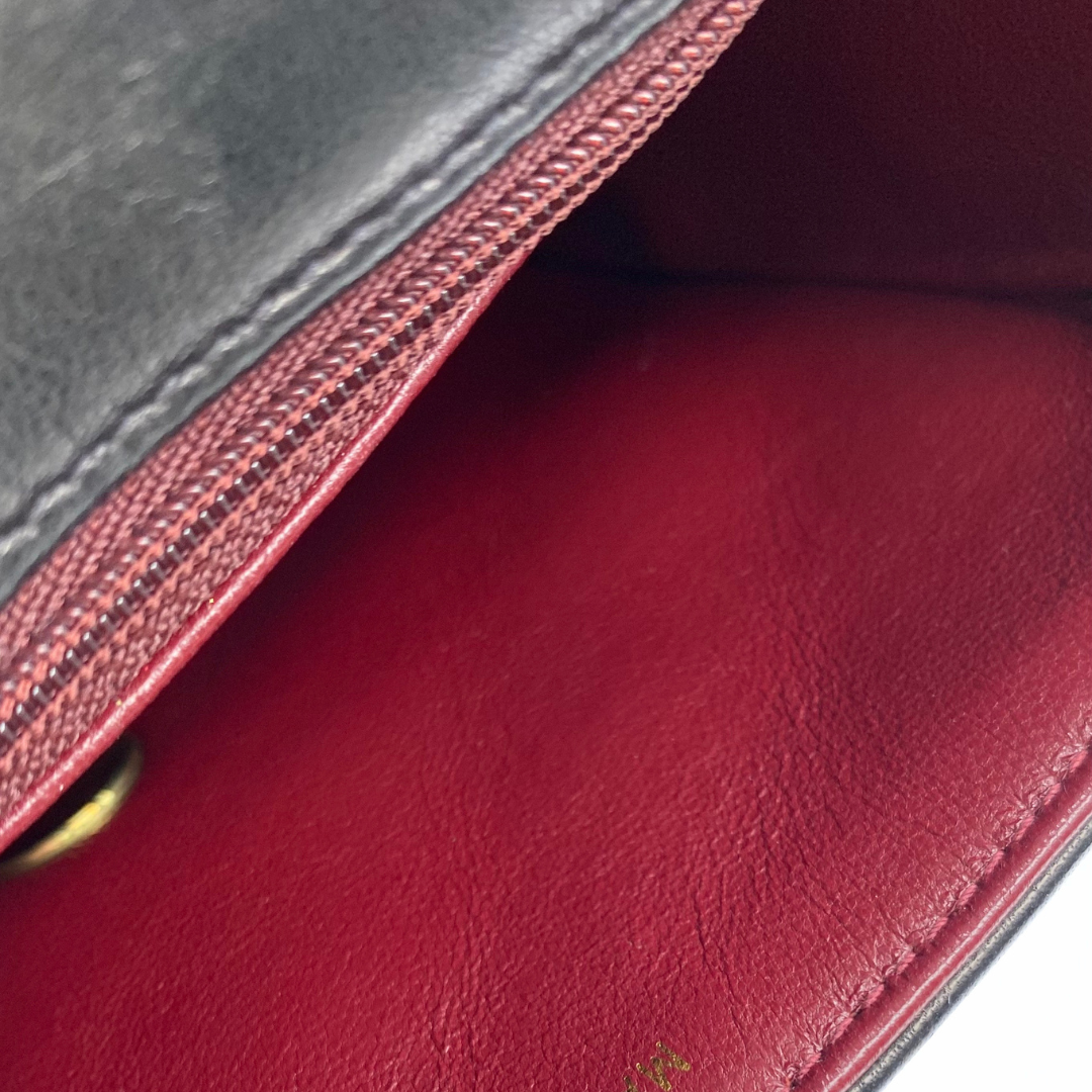 Leander, 3 Series Mini Square 17cm Black Lambskin with seal and card