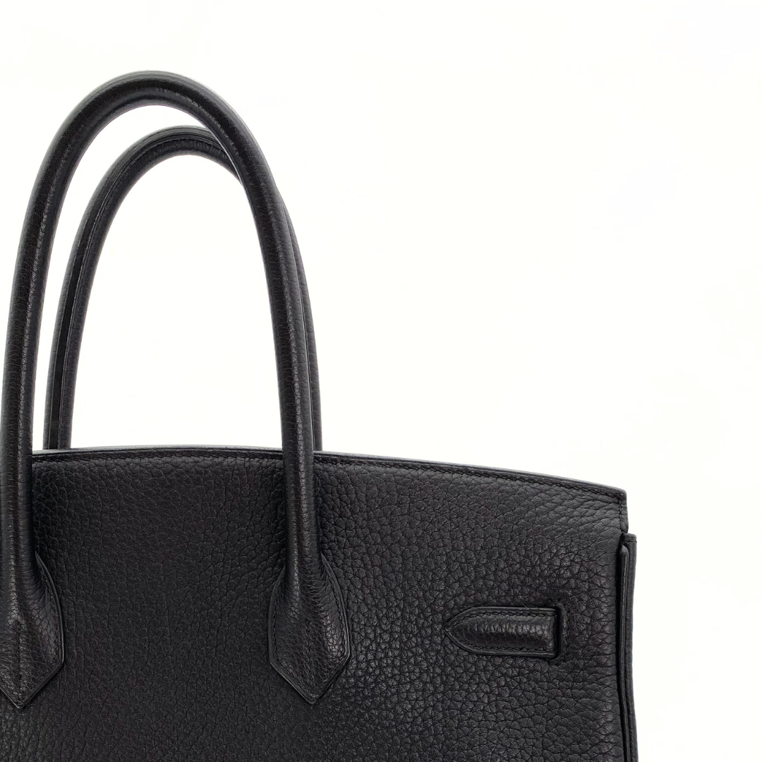 Tavian, 2000 Birkin 35 Black Togo with stamp □D