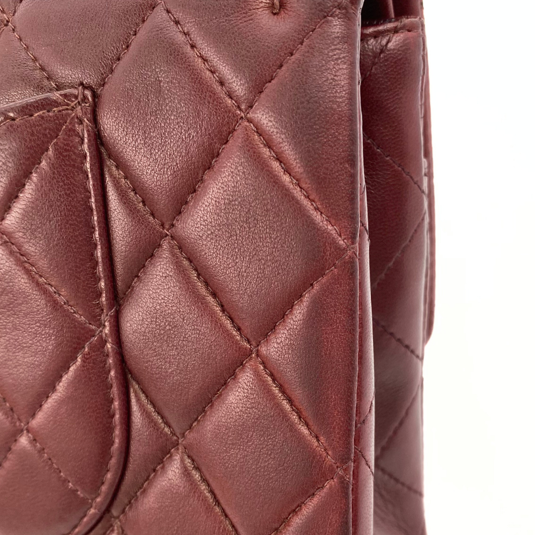 Rune, 5 Series Medium Classic Flap Bordeaux Lambskin with seal only