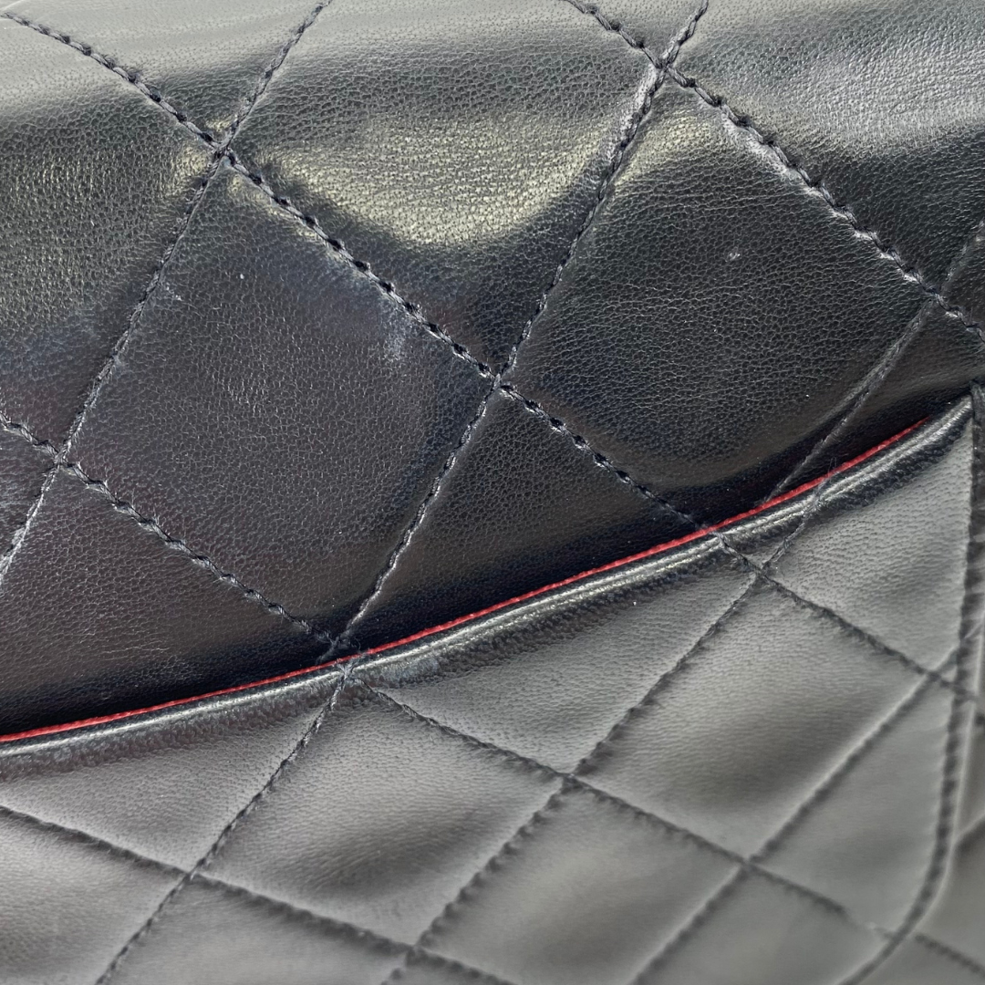 Genji, 2 Series Mini Square 17 Black Lambskin with seal and card
