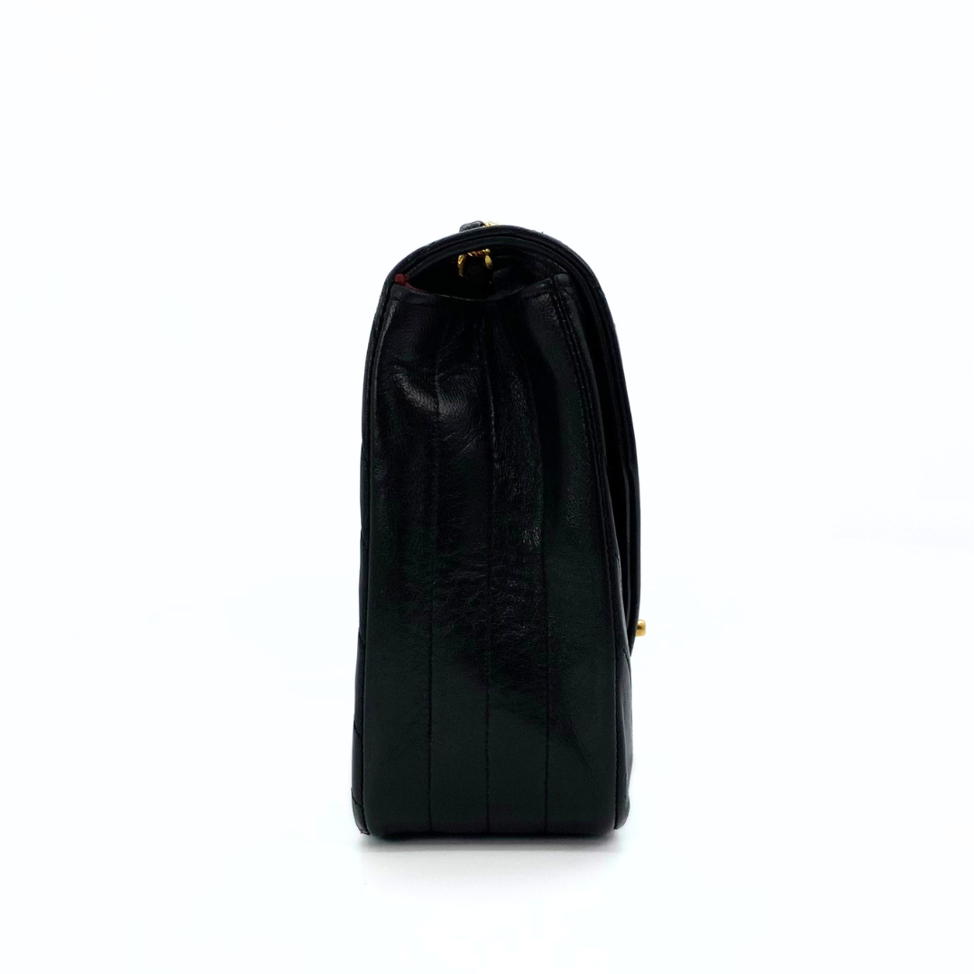 Awino, 1 Series Wave Stitch Black Lambskin with seal only