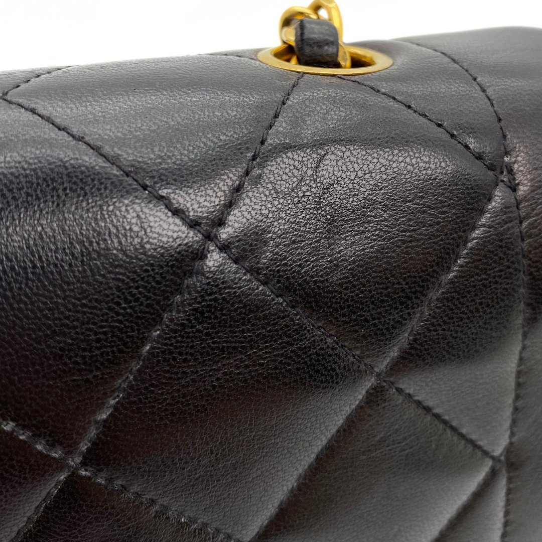 Sergey, 2 Series Small Diana Black Lambskin with seal and card