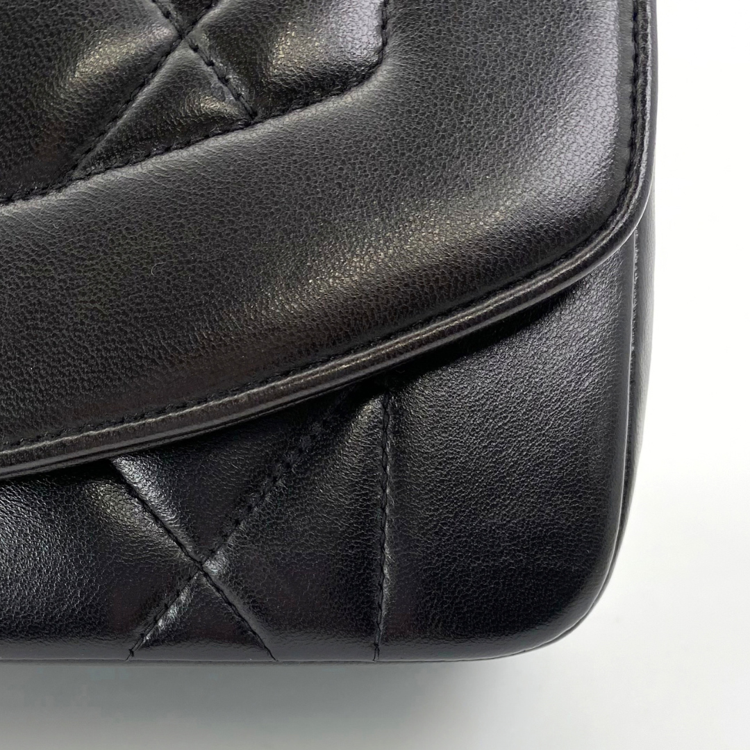 Issei, 2 Series Small Diana Black Lambskin with seal and card