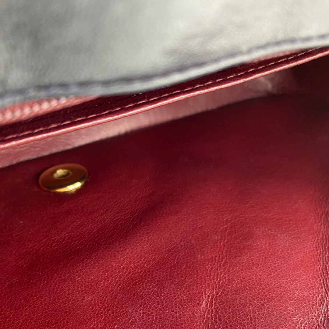 Ellis, 2 Series Medium Diana Navy Lambskin Gold Hardware with seal and card