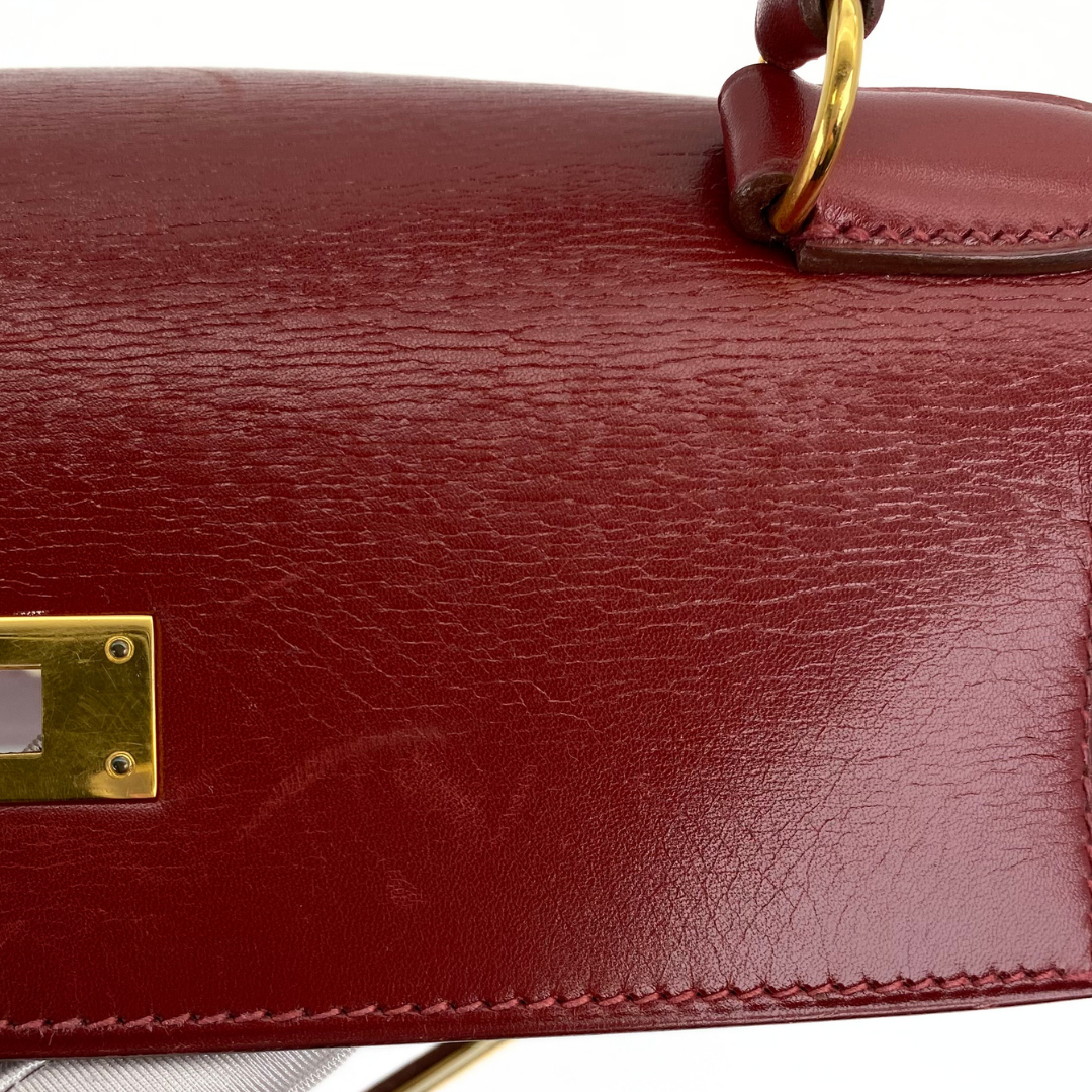 Renzo, 1992 Kelly 28 Sellier Rouge H Boxcalf with stamp 〇V