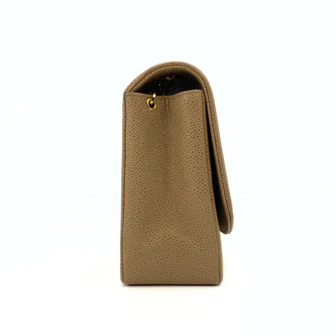Gautier, 3 Series Medium Diana Beige Caviar with seal and card