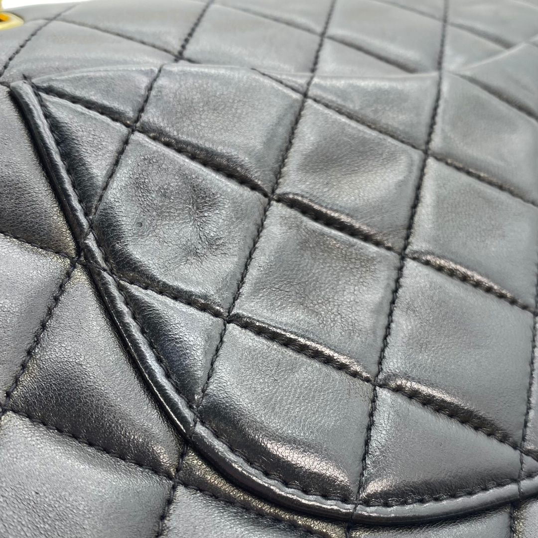 Adara, 3 Series Small Classic Flap Black Lambskin with seal and card