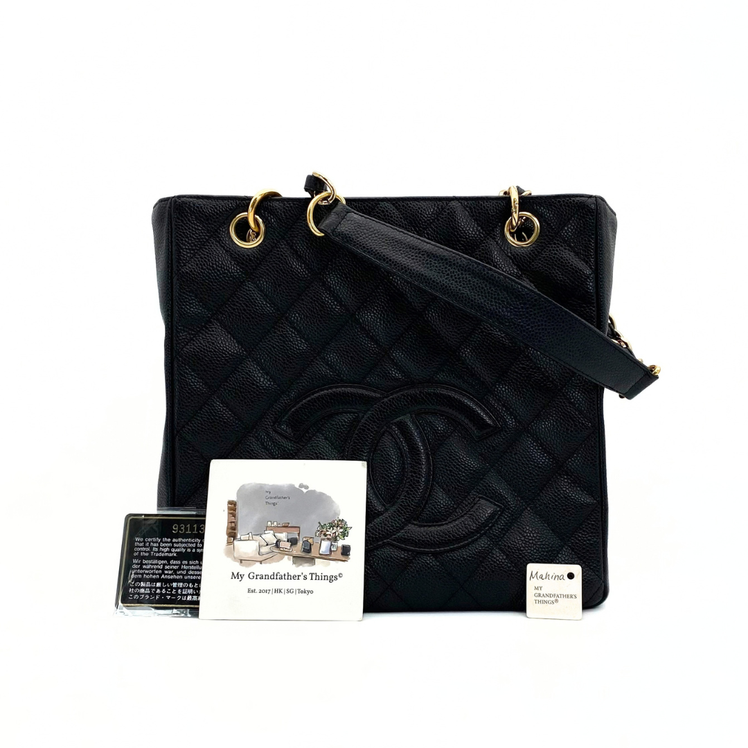 Mahina, 9 Series PST Tote Black Caviar with seal and card