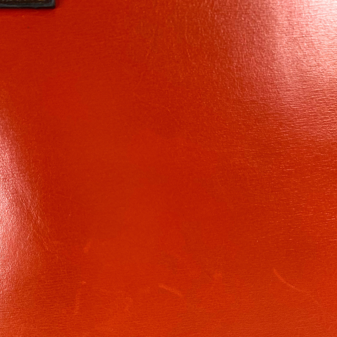 Iyura, 1993 Jige GM Brique Chocolat Boxcalf Clutch with stamp 〇W
