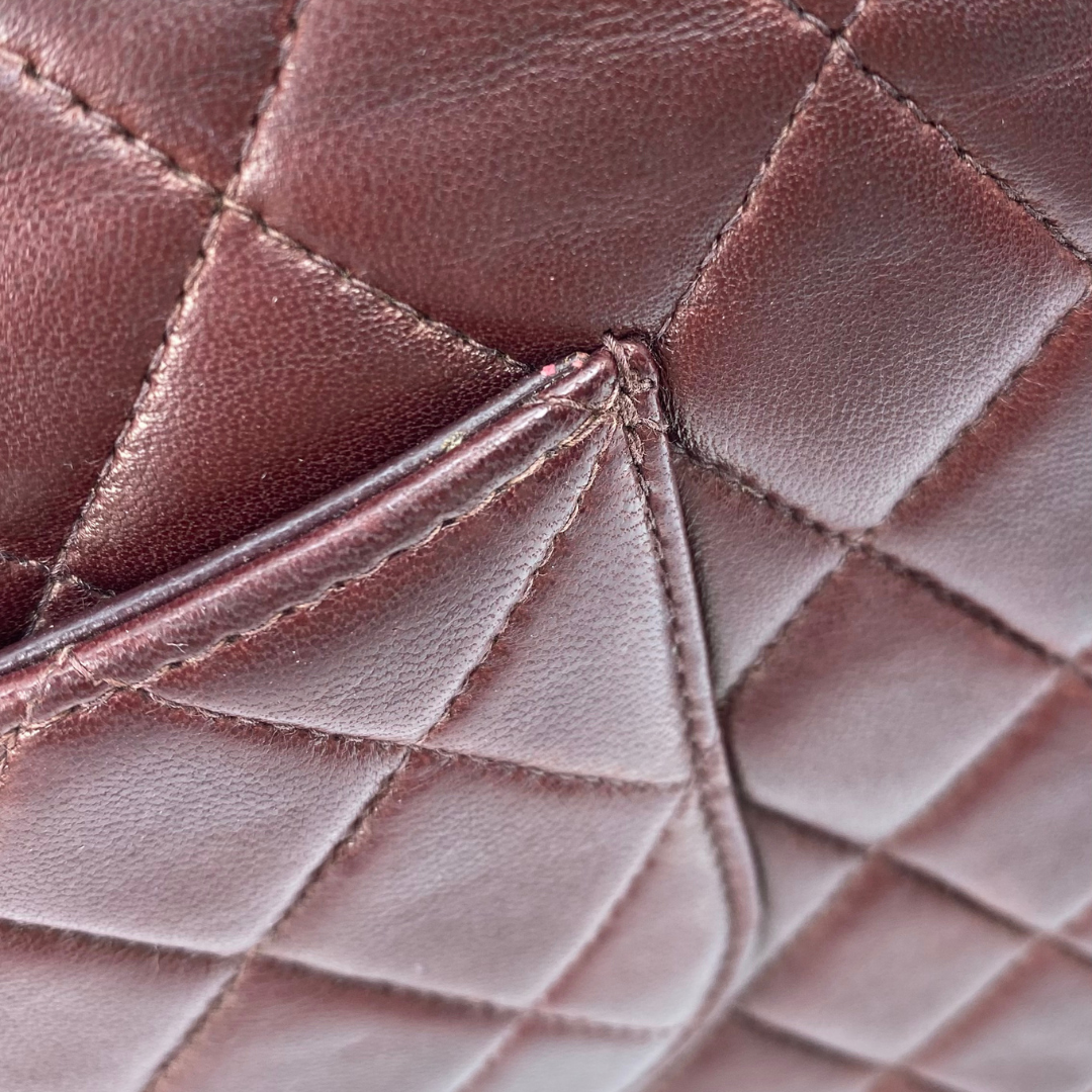Rune, 5 Series Medium Classic Flap Bordeaux Lambskin with seal only