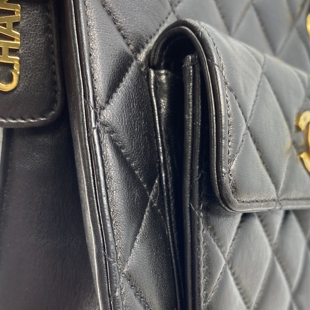 Otto, 4 Series Black Lambskin Envelope Pocket Flap with seal only