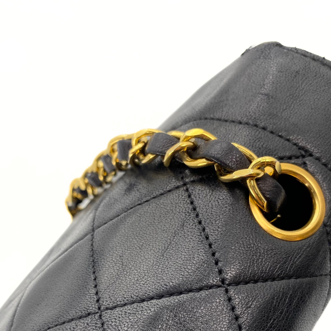 Ruslan, 1 Series Small Tab Border Black Lambskin with seal and card