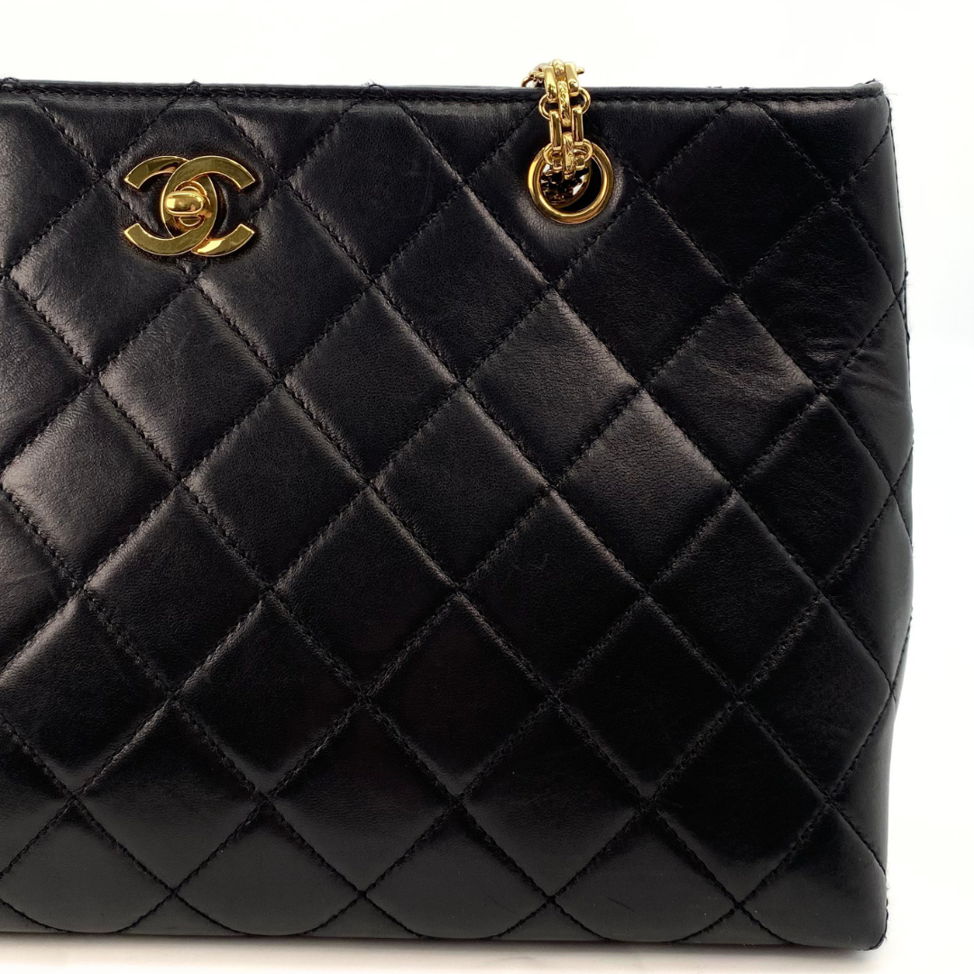 Sushma, 6 Series Tote Black Lambskin with Bijoux Chain with seal and card