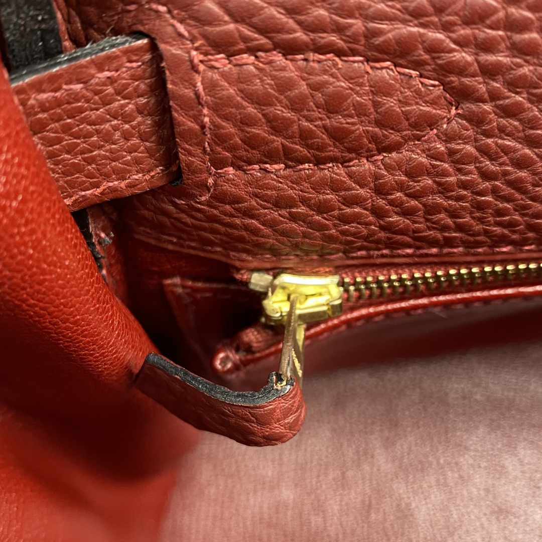 Rosalie, 2004 Kelly 28 Retourne Rouge H Togo with stamp □H