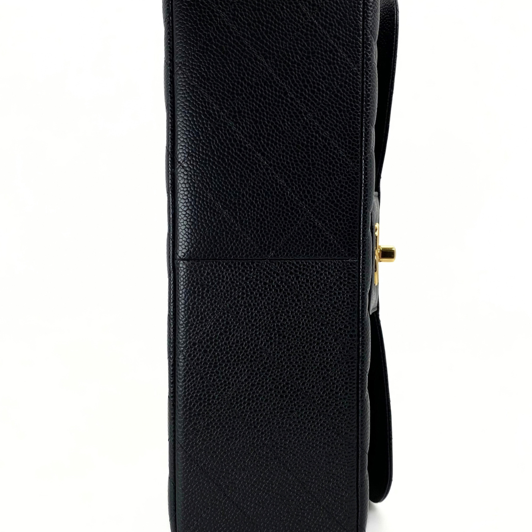 Callahan, 31 Series Jumbo Black Caviar Gold Hardware with seal and card