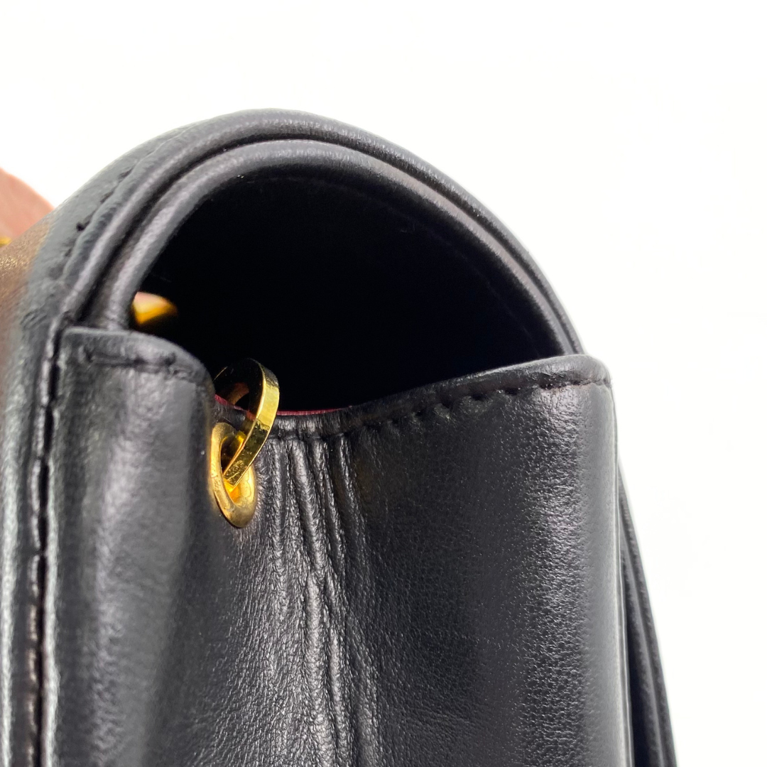 Kaori, 3 Series Small Diana Black Lambskin with seal and card