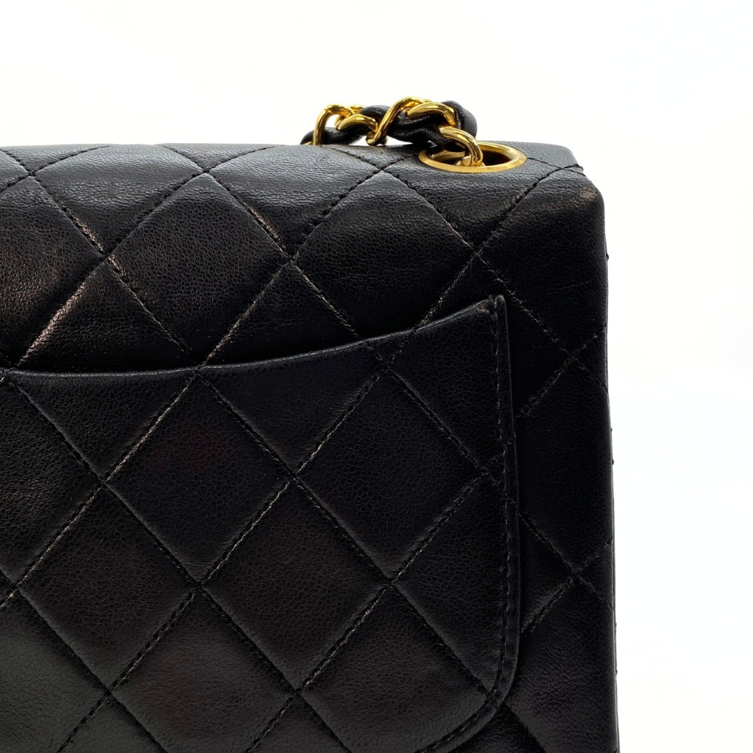 Michiru, 1 Series Square 17cm Black Lambskin with seal and card