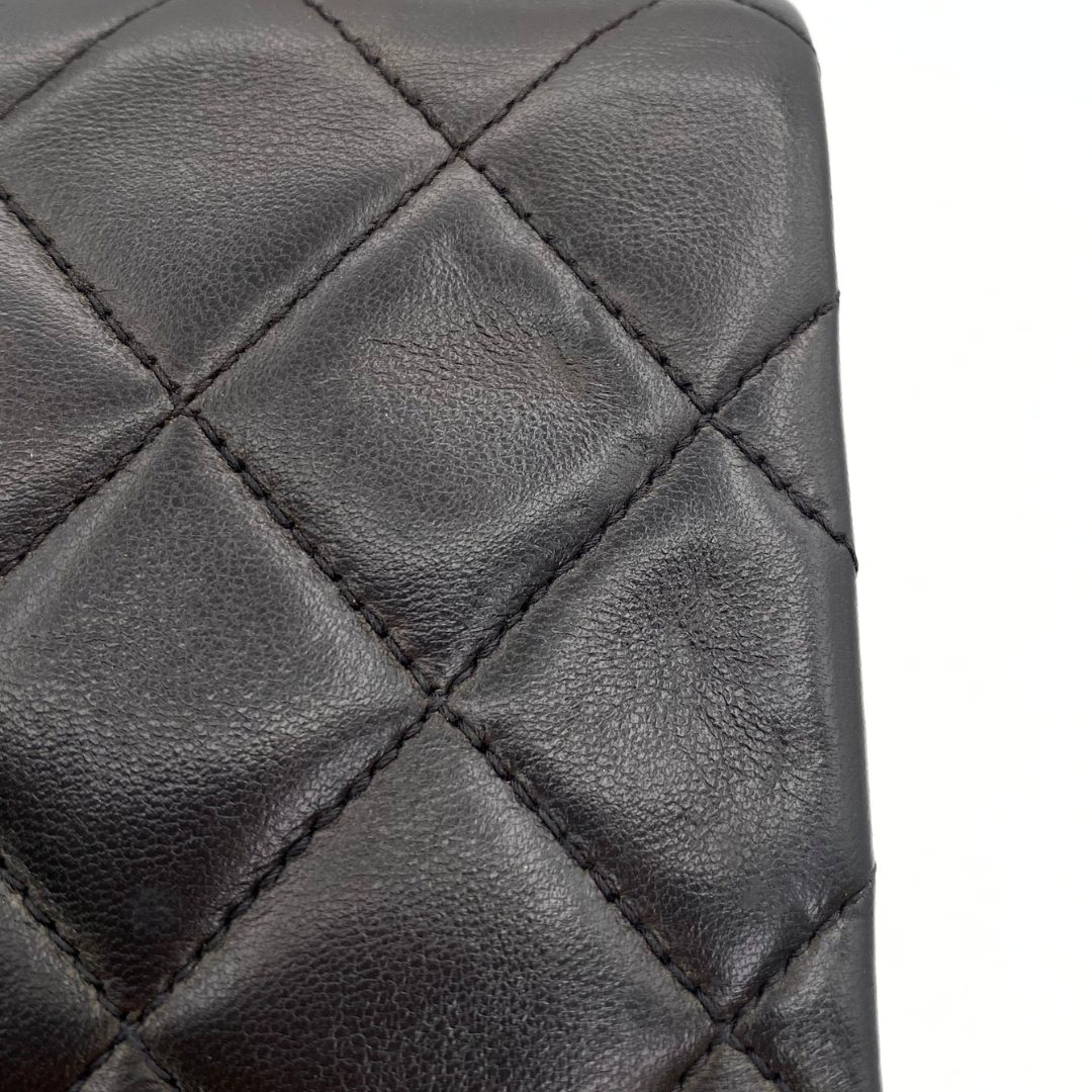 Subaru, 3 Series Medium Classic Flap Black Lambskin with seal and card