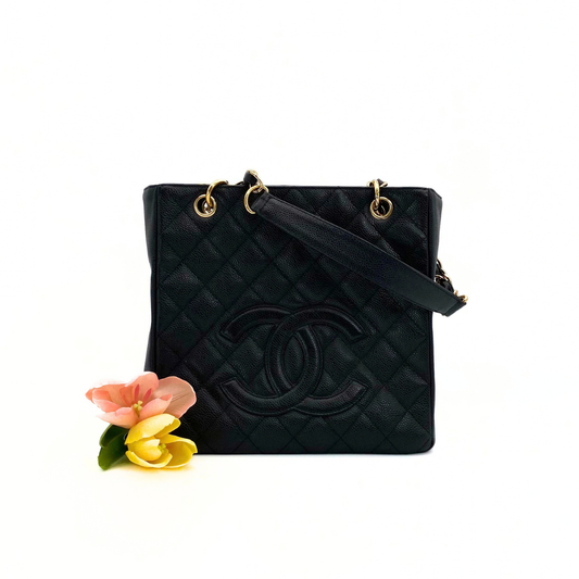 Mahina, 9 Series PST Tote Black Caviar with seal and card
