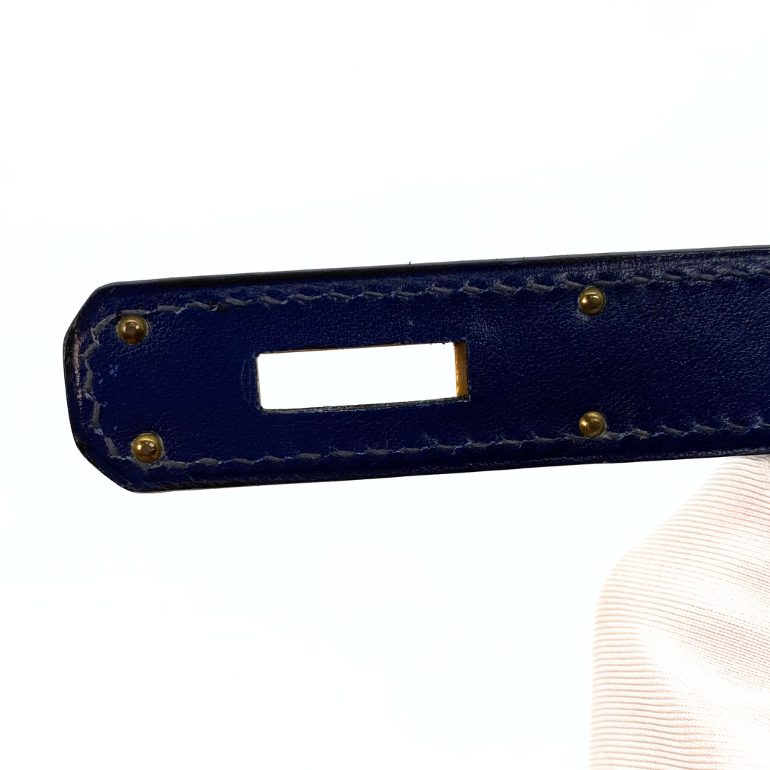 Daneen, 1992 Kelly 28 Blue Boxcalf with stamp 〇V