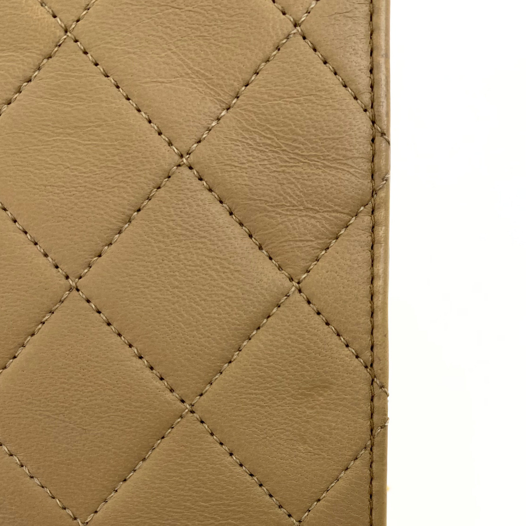 Yejun, 1 Series Double Turn Lock Beige Lambskin with seal and card