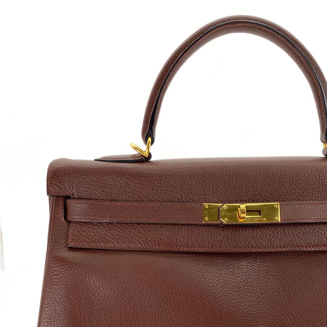 Tsubasa, 2000 Kelly 35 Retourne Marron Fonce Togo with stamp □D