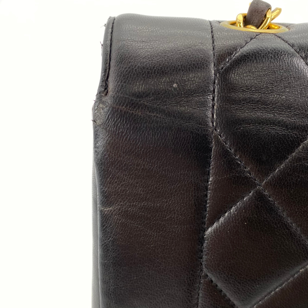 Sorenza, 2 Series Medium Diana Black Lambskin with seal and card