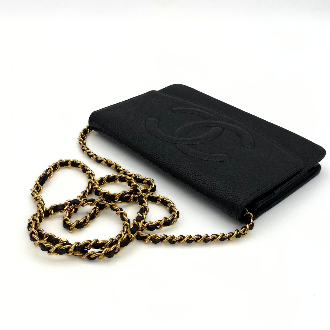 Nari, 5 Series Long Wallet Black Caviar with seal only