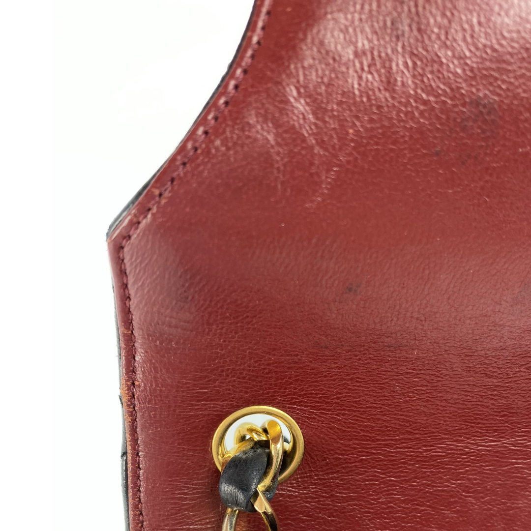 Gideon, 0 Series Semi Circle Black Lambskin with seal and card
