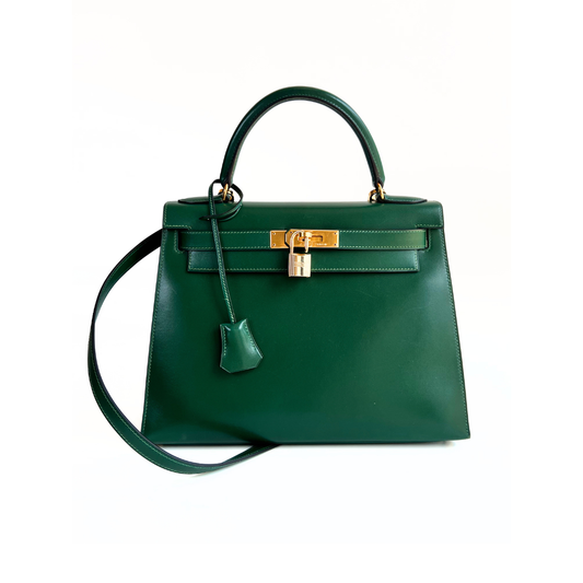 Krue, ⬜B 1998 stamp kelly 28 green box leather