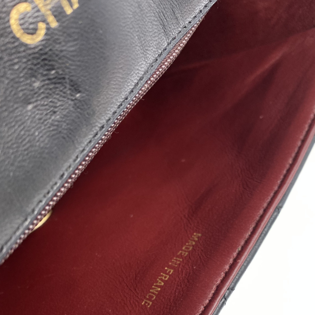 Reina, 0 Series Half Moon Black Lambskin with seal only