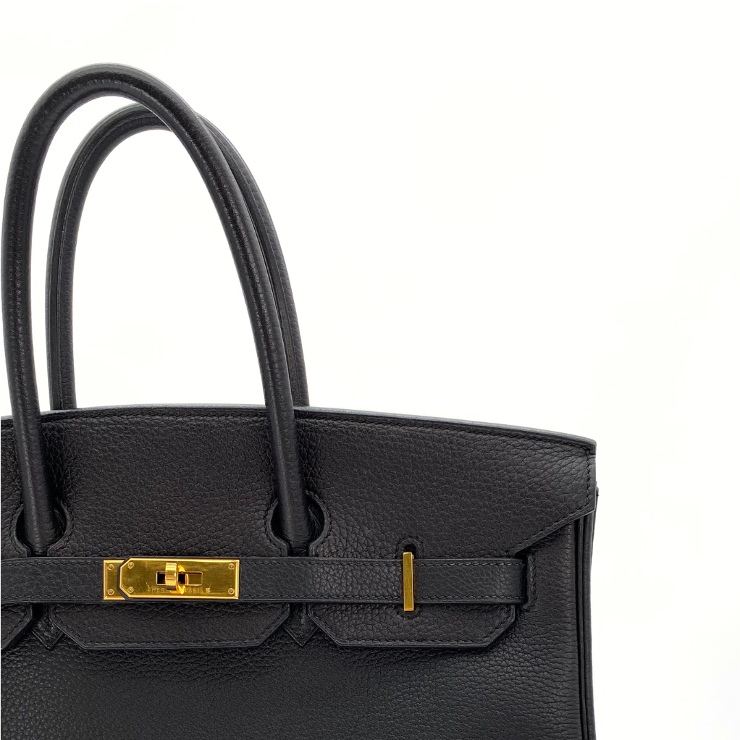 Tavian, 2000 Birkin 35 Black Togo with stamp □D