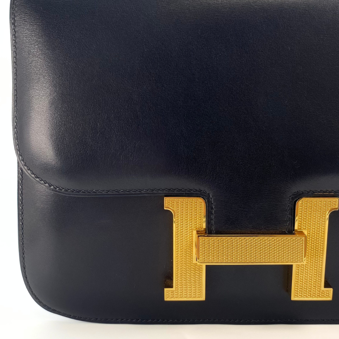Lumi, 2003 Constance 23 Guilloche Black Boxcalf with stamp  □G