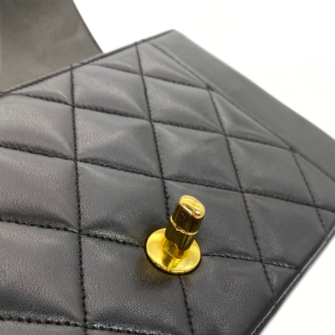 Ichika, 3 Series Small Diana Black Lambskin with seal and card