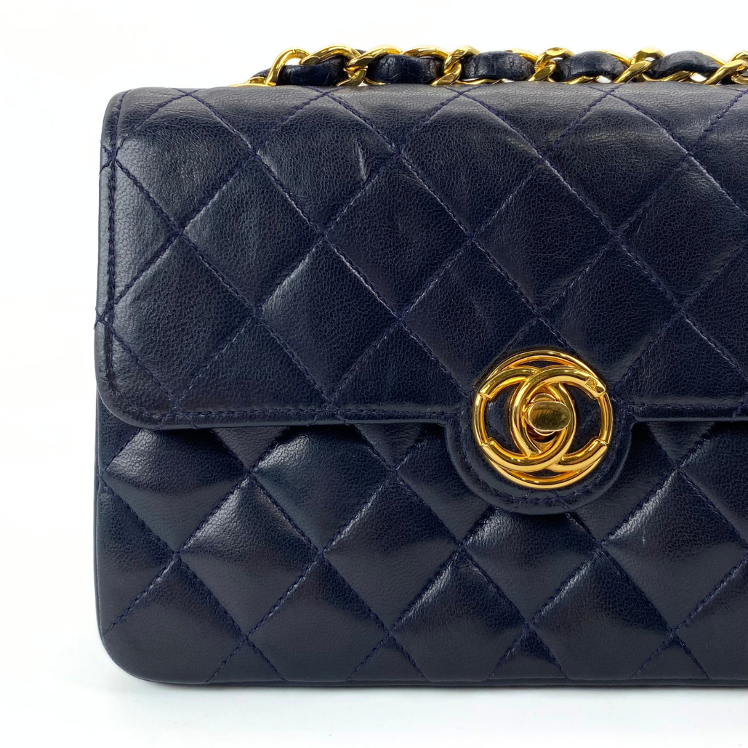 Rorik, 1 Series Mini Circle Coco Navy Lambskin with seal only