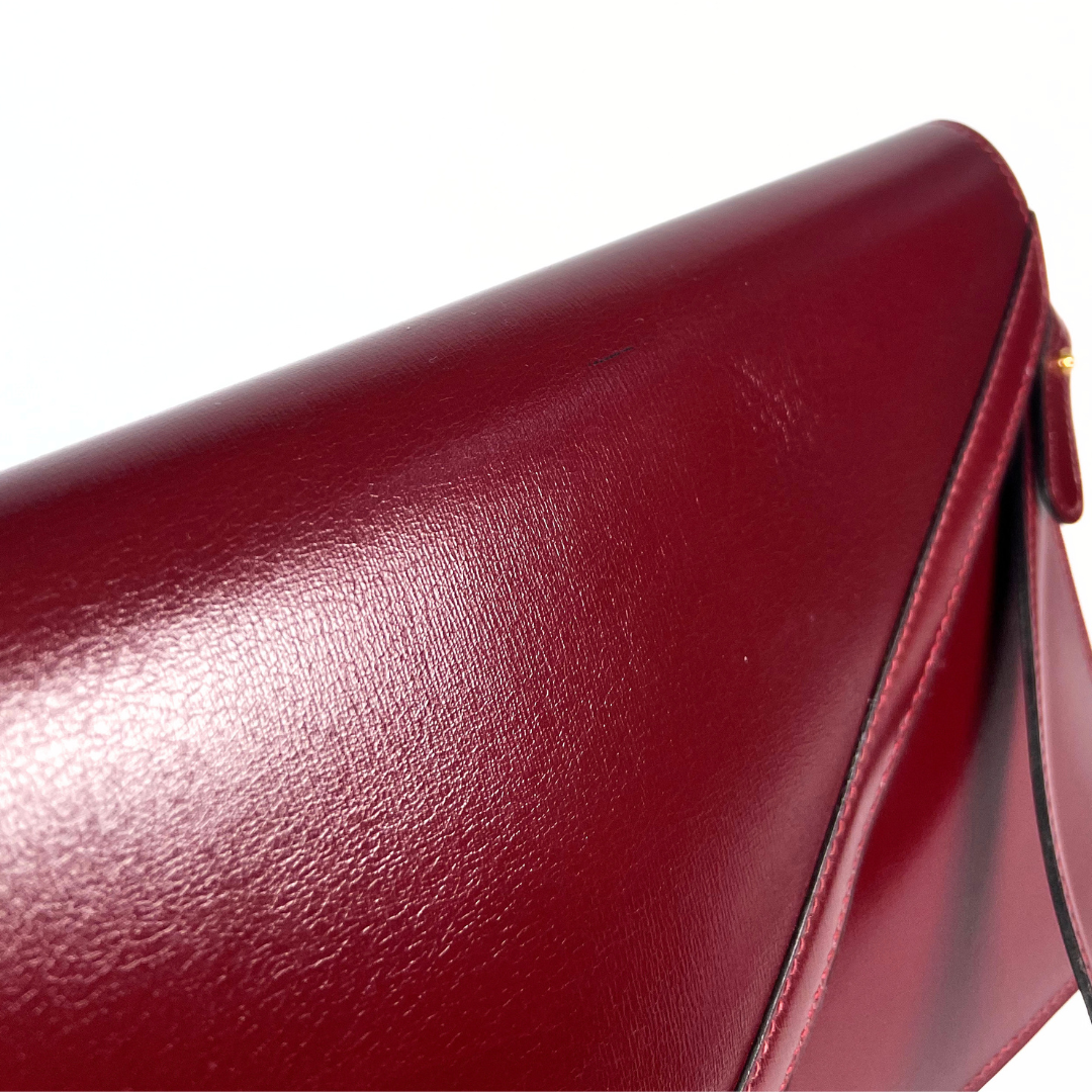 Benoula, 1985 Lydie Roue H Boxcalf Clutch wiith stamp  〇O