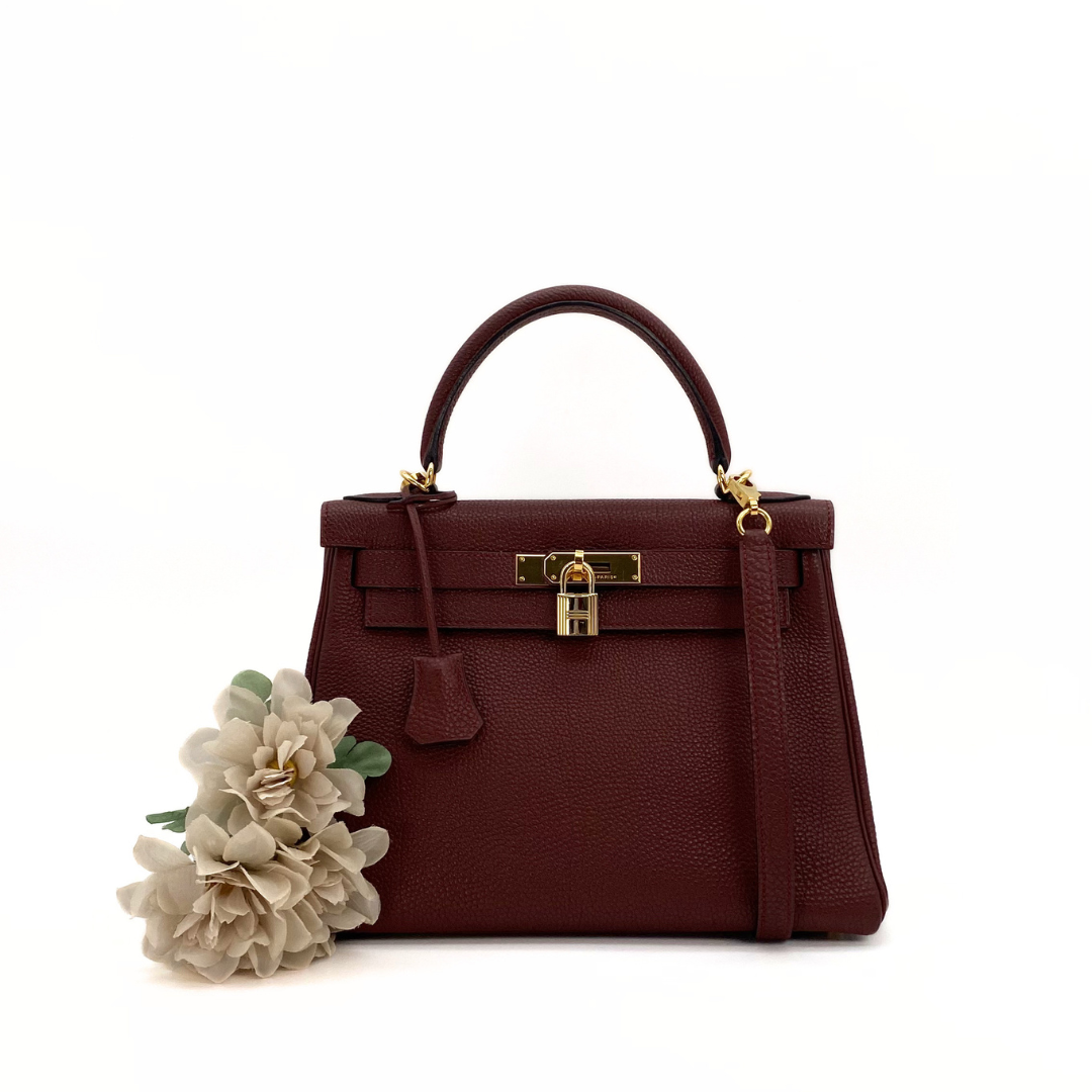 Rosalie, 2004 Kelly 28 Retourne Rouge H Togo with stamp □H