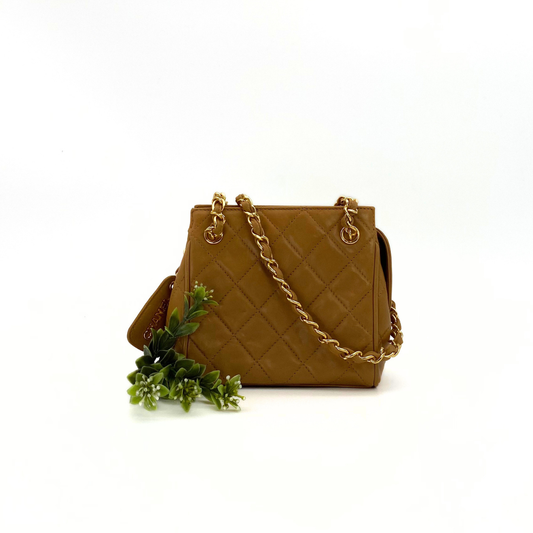 Kotone, 3 Series Matelasse Brown Lambskin with seal and card