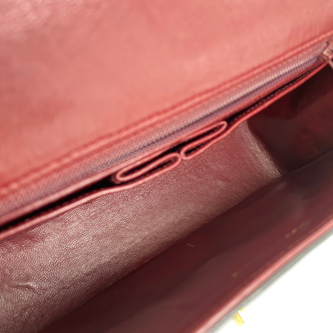 Marieta, 2 series vintage authentic Chanel black lambskin mini with seal only