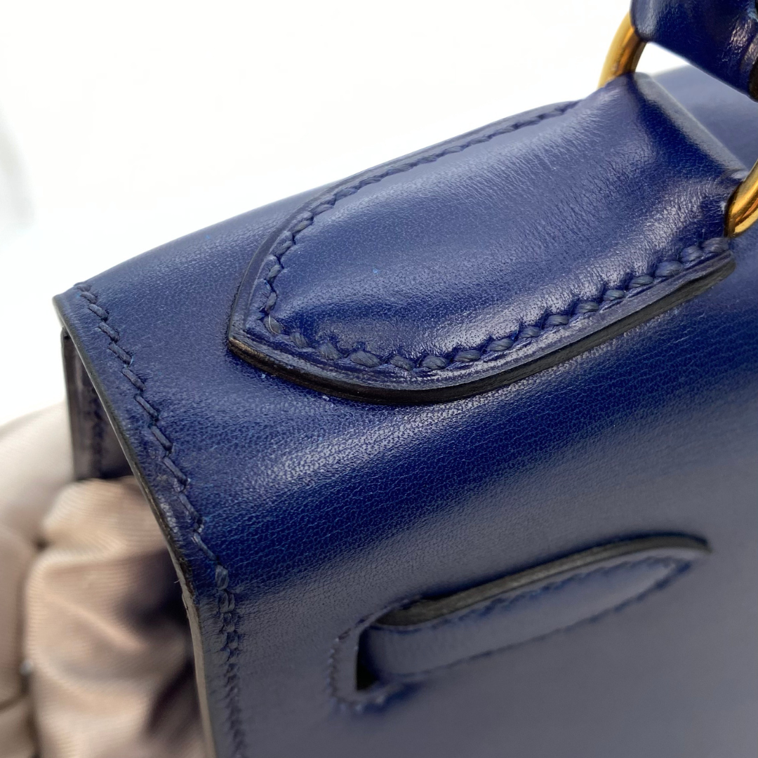 Daneen, 1992 Kelly 28 Blue Boxcalf with stamp 〇V