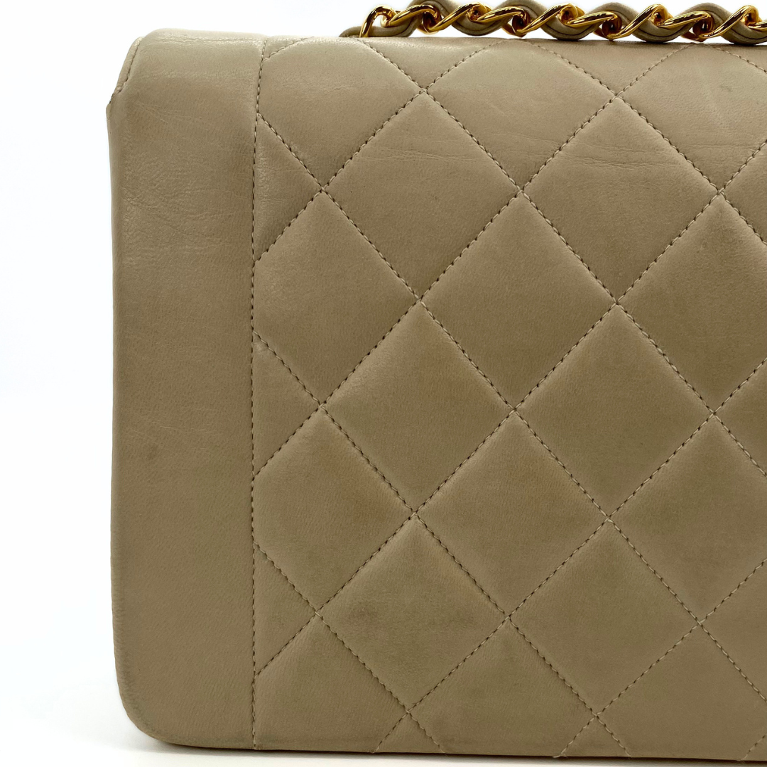 Levy, 2 Series Medium Diana Beige Lambskin with seal only