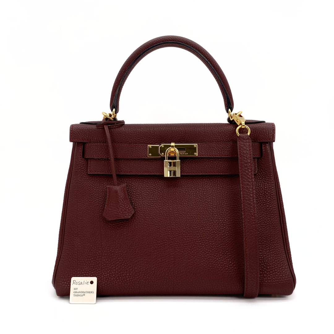 Rosalie, 2004 Kelly 28 Retourne Rouge H Togo with stamp □H