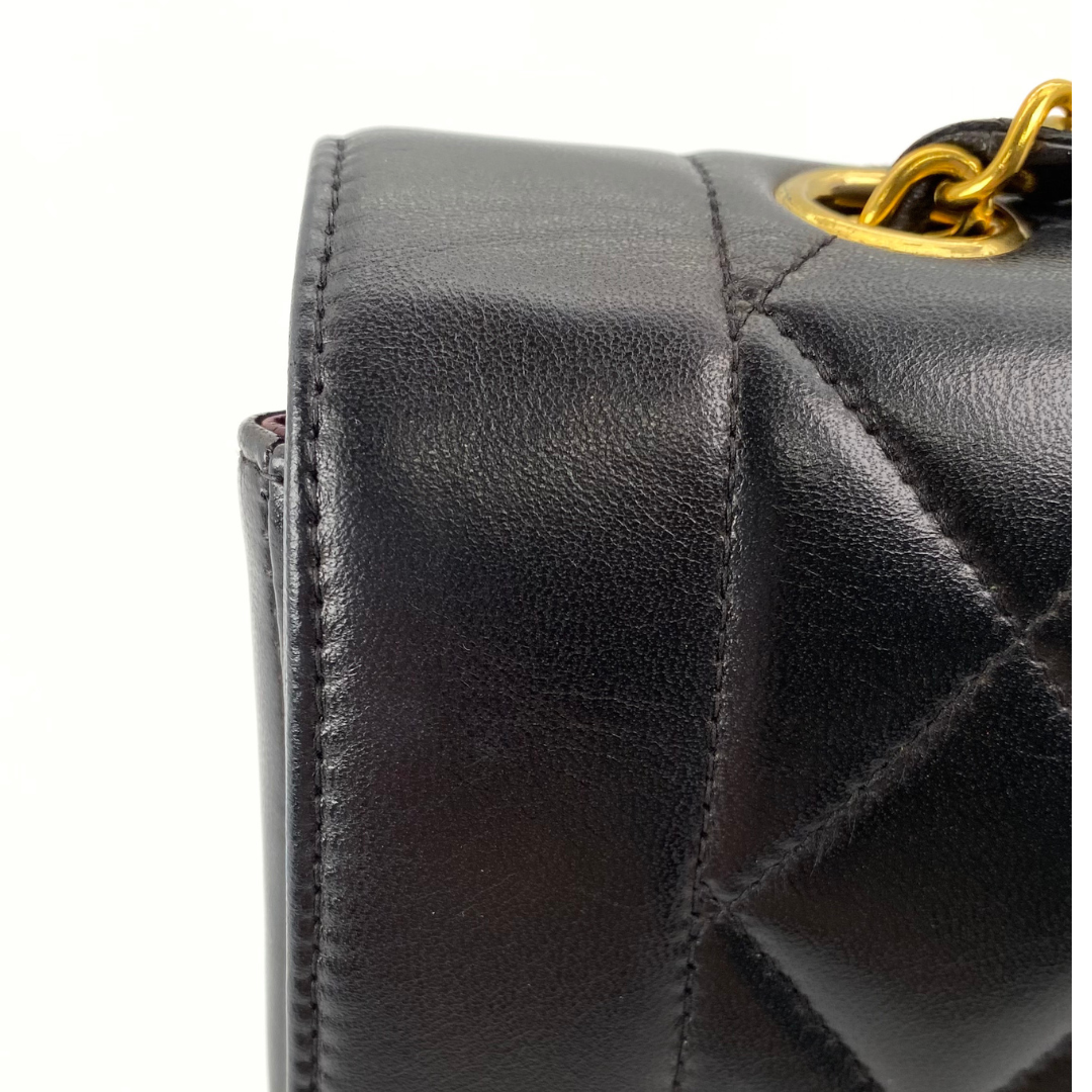 Kaori, 3 Series Small Diana Black Lambskin with seal and card