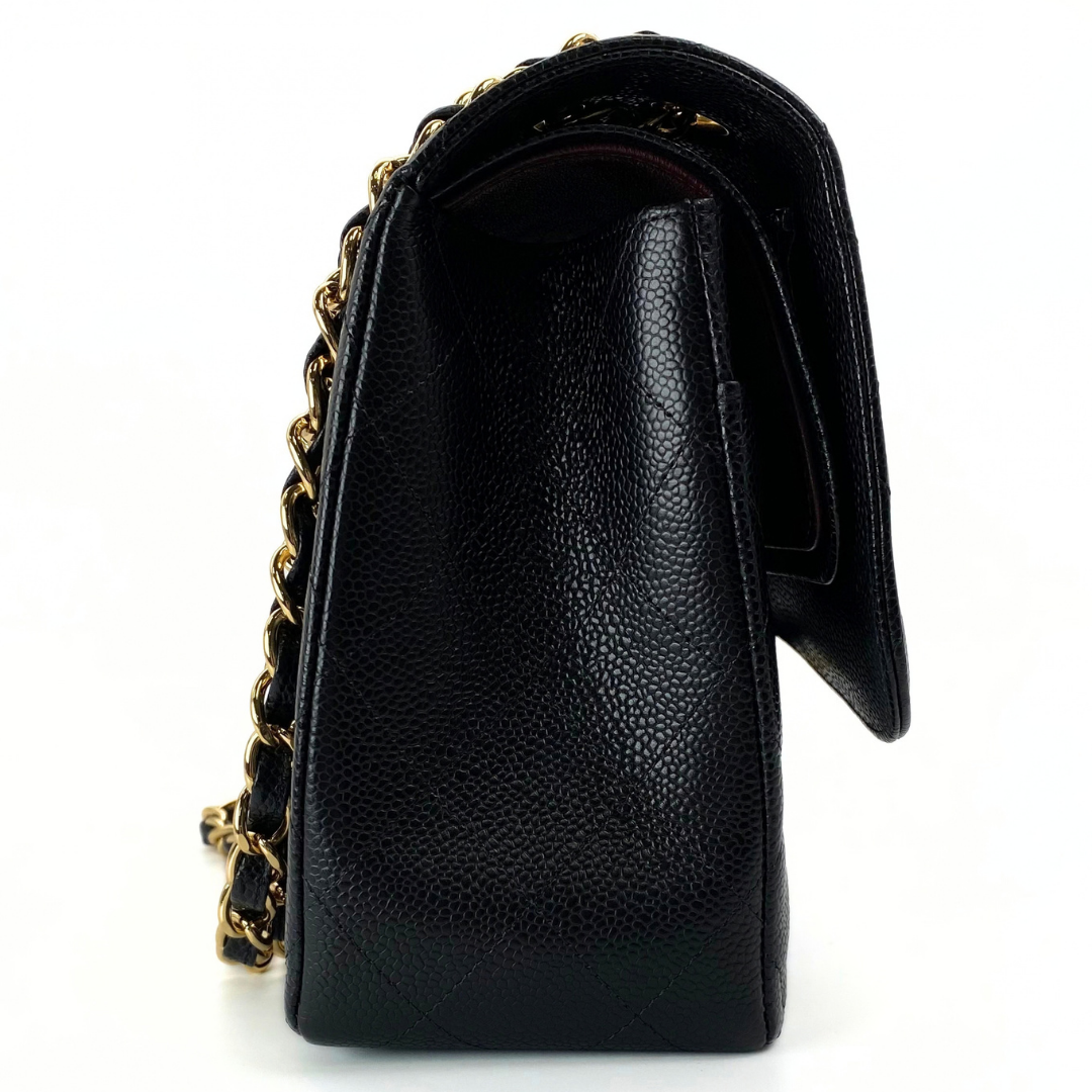 Callahan, 31 Series Jumbo Black Caviar Gold Hardware with seal and card